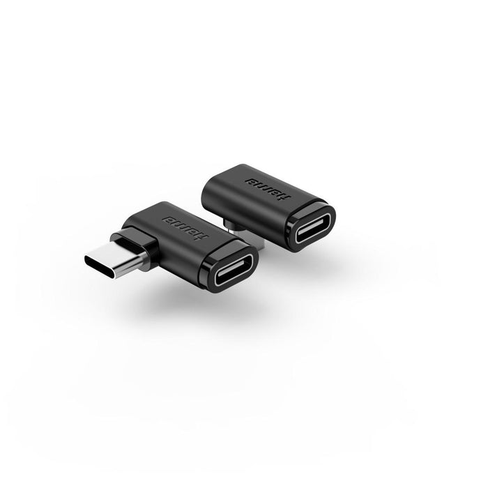 HAMA Adapter 90°C USB-C, USB 3.2 Gen2, 10 Gbit/s, 5 A, 240 W, set of 2