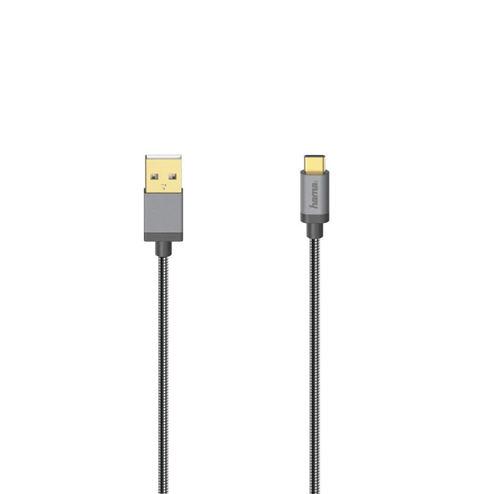 Cable HAMA, USB-C male - USB-A male, 0.75 m., 5 stars, 480Mbit/s, Black