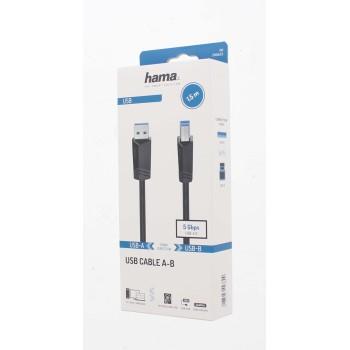 Cable HAMA USB 3.0 -A male -B male, 1.5 m, 1 star