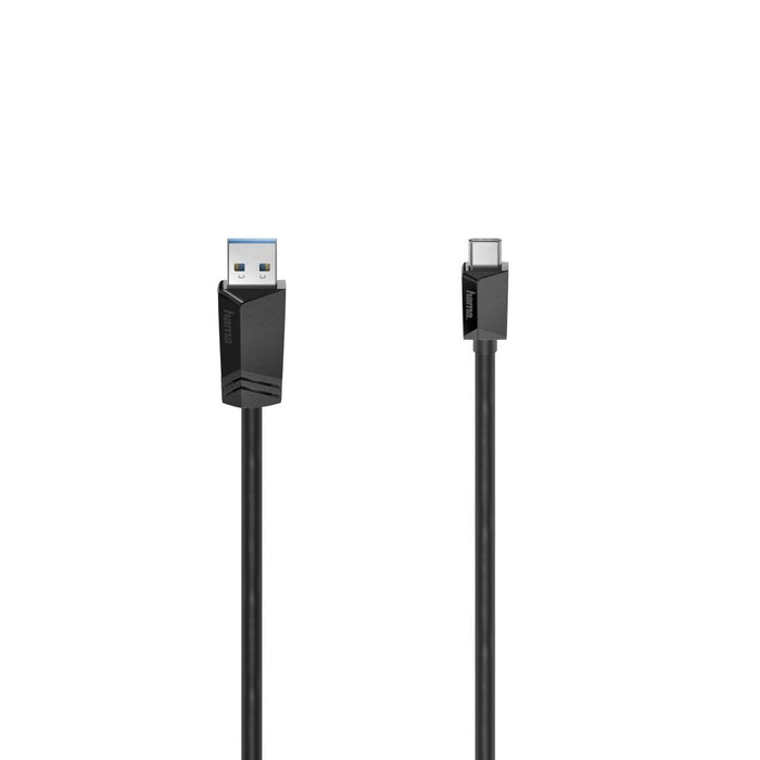 Cable HAMA USB-C male-USB-A 3.2 Gen.1 male, 5Gbit/s, 3 m., Black