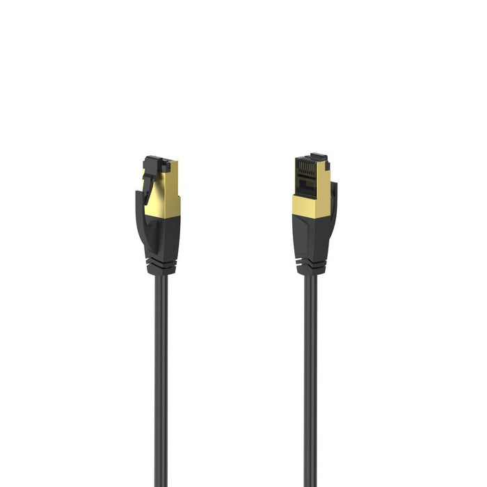 Network patch cable HAMA S/FTP, CAT 8, RJ-45 - RJ-45, 40Gbit/s, 5.0 m, Halogen-free, Black