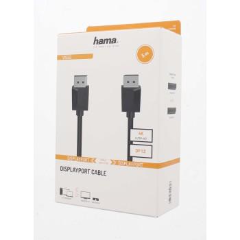 Cable HAMA 200698, DisplayPort male - DisplayPort male, 5 m, Ultra-HD 4K, Black