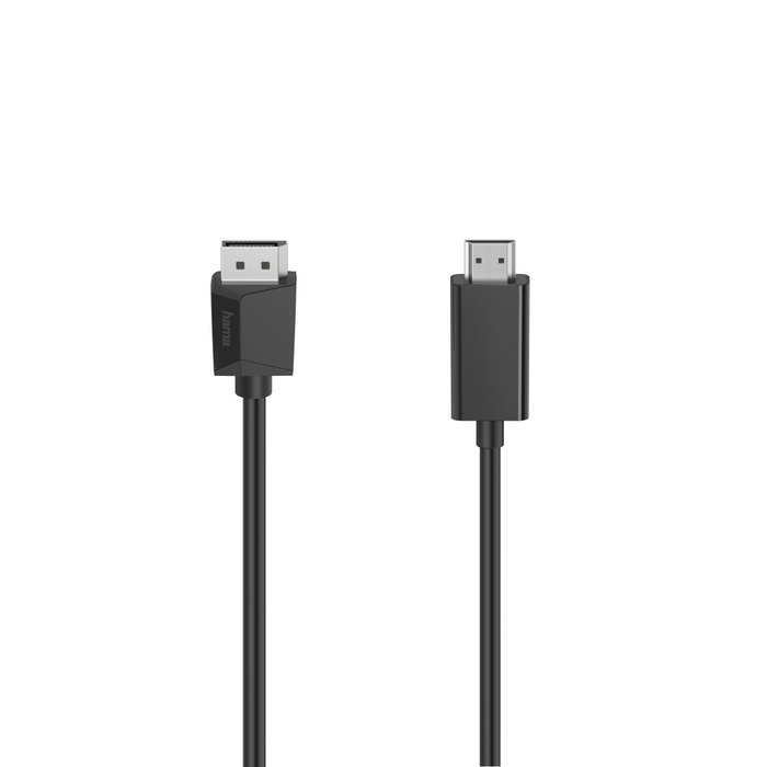 Cable HAMA 200712, DisplayPort v.1.2 male - HDMI male, Ultra-HD, 4K, 1.5m, Black