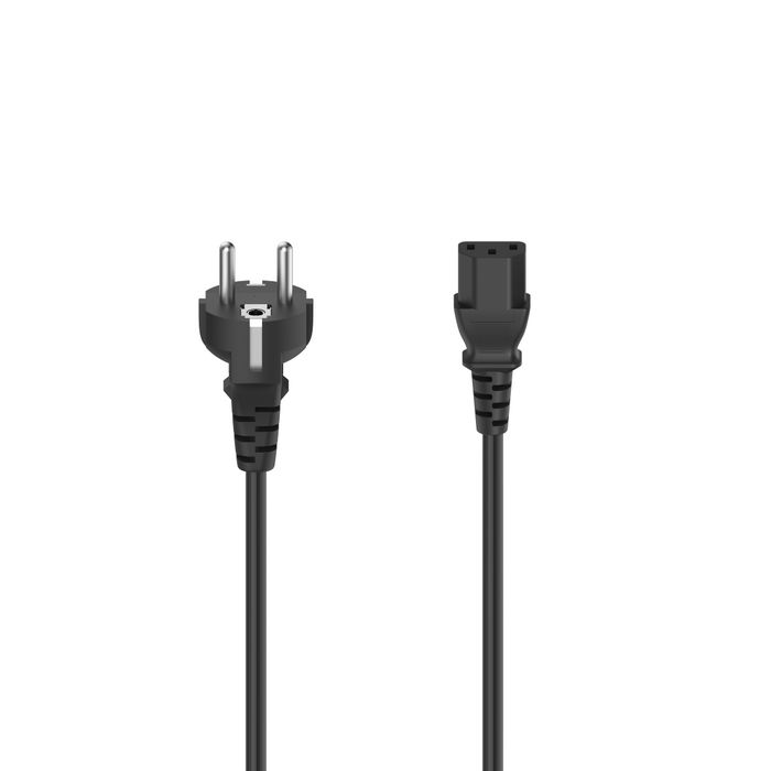 Universal power cable HAMA, Shuko, 3pin (IEC C13 female, 2.5 m, Black