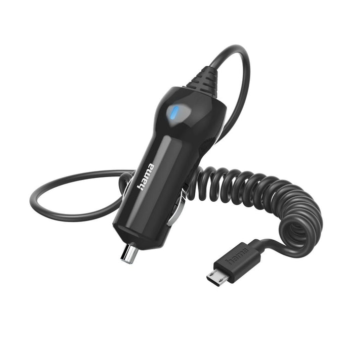 HAMA Car charger with Micro USB cable, 6 W, 1.0 m, black