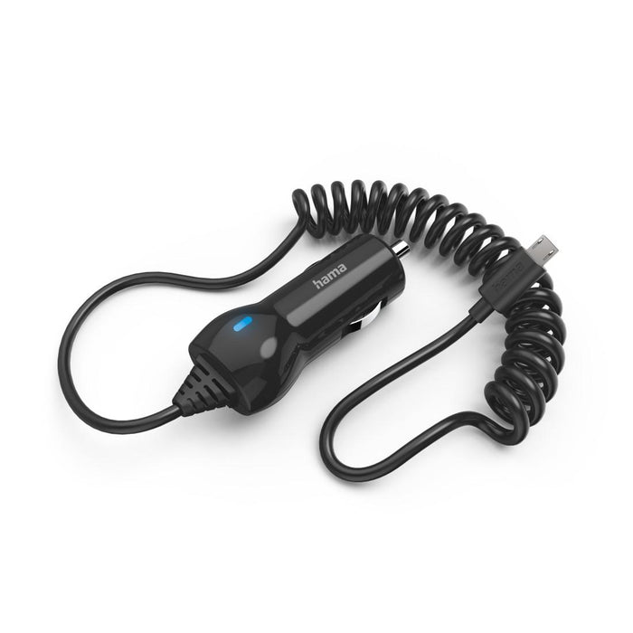 HAMA Car charger with Micro USB cable, 6 W, 1.0 m, black