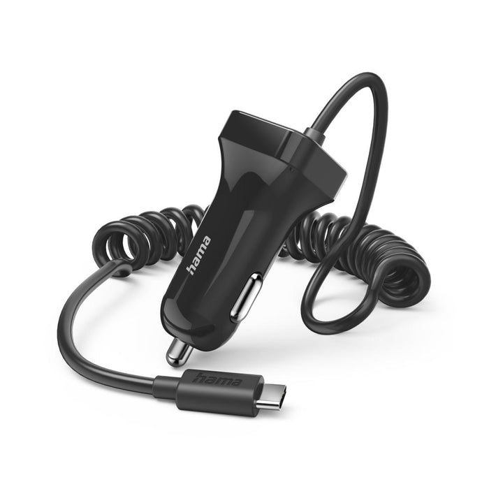 HAMA car charger, with USB-C cable, 12 W, 201609