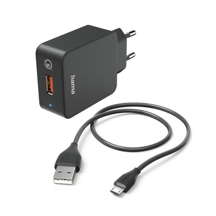 Charger 220V micro USB + cable, 3 A, 201621
