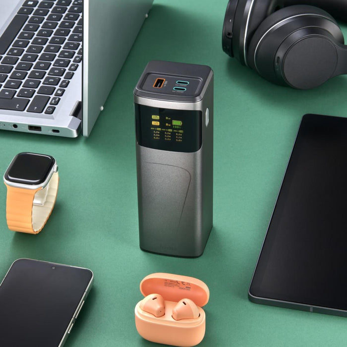 HAMA External battery "High Power", 200 W, 24000 mAh, 2x USB-C, USB-A, fast charging