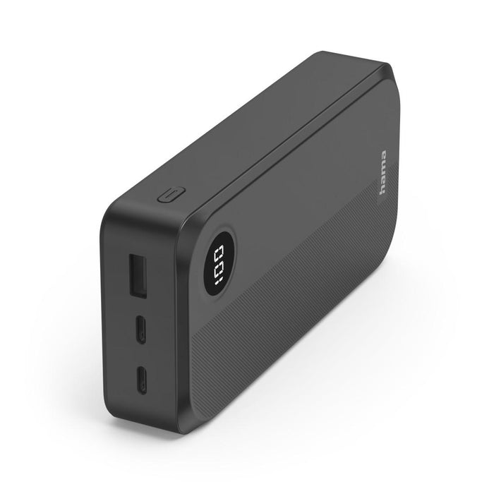 HAMA External battery 20000 mAh, 3 outputs: 2 x USB-C, 1 x USB-A, black
