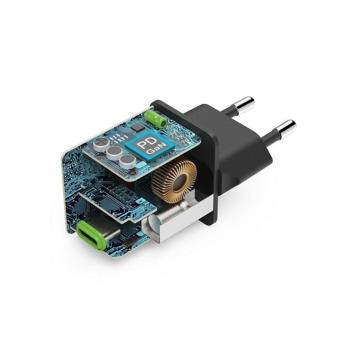 HAMA Fast mini charger GaN, USB-C, PD, 45 W, black