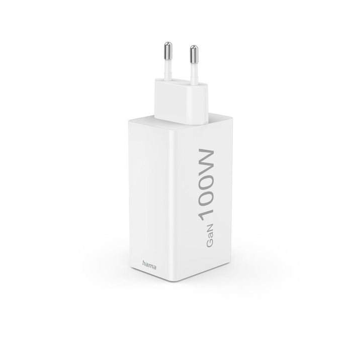 HAMA Fast charger 220V, 100 W GaN, 2x USB-C PD, 1x USB-A QC