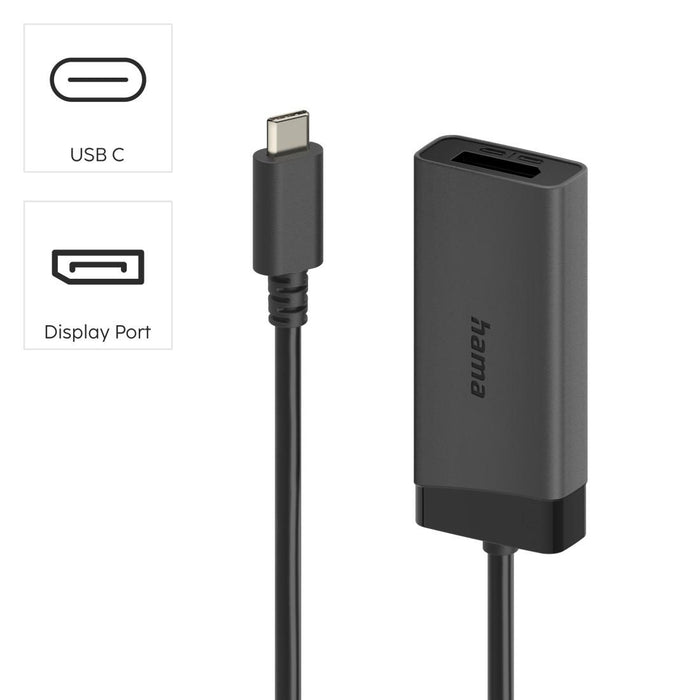 HAMA Video adapter, USB-C - DisplayPort / HDMI™, Ultra-HD 4K@60hz