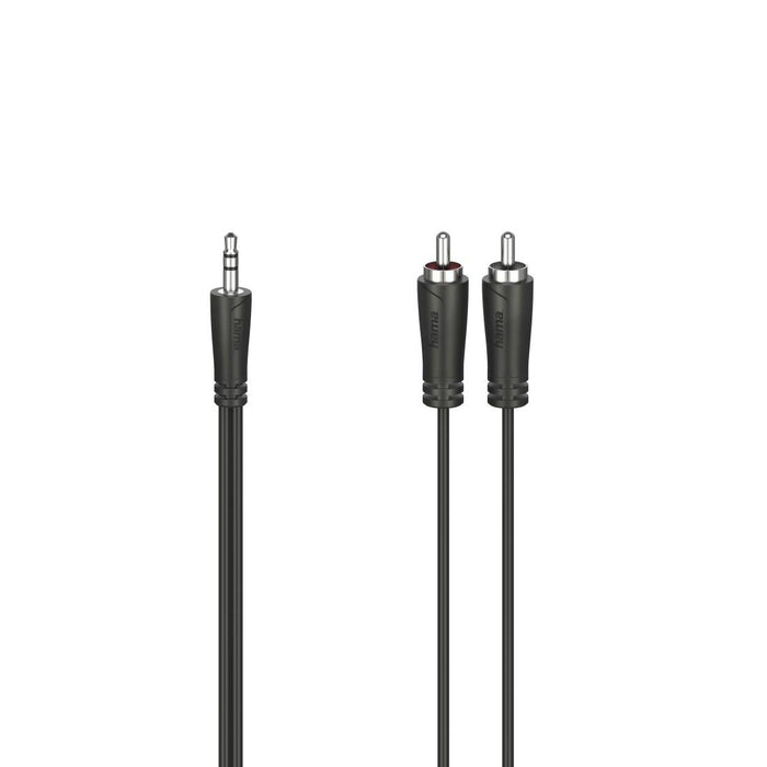 HAMA Audio Cable, 3.5 mm Jack Male - 2 x RCA Male, 3.0 m, Stereo, Black