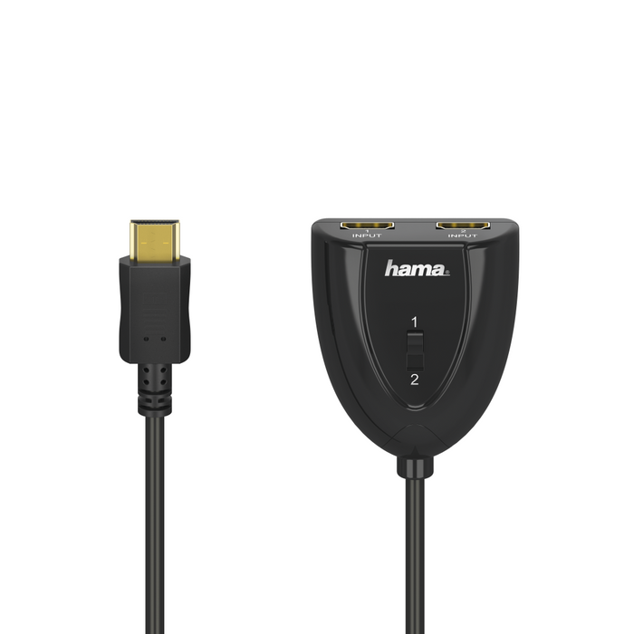 2 in 1 HDMI Switch, 2 x HDMI Female - HDMI Male, Black