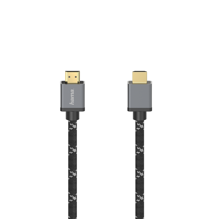 Cable HAMA Ultra HD, HDMI male - HDMI male, 8K, 48GB/s, Metal, 1 m, Posl. connectors, Black