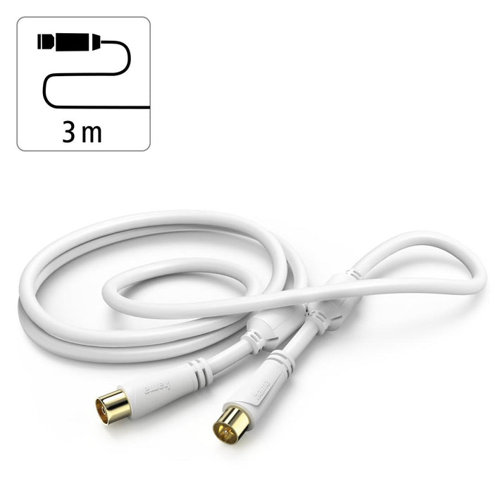 HAMA Coaxial antenna cable, gold-plated, 3.0 m, 100 dB