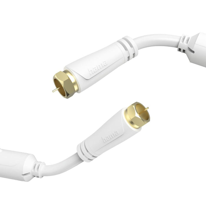 HAMA Coaxial antenna cable SAT, F-Plug - F-Plug, 1.5 m, 100 dB, 205251