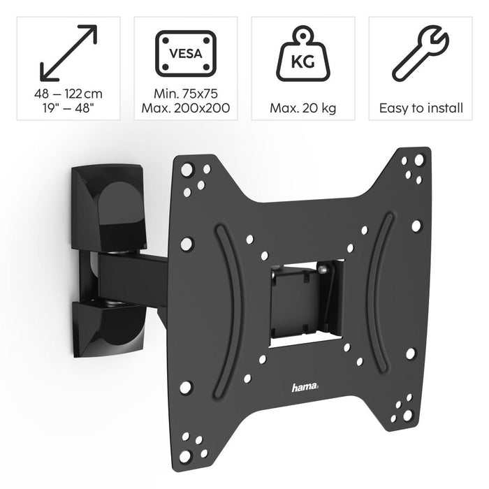 Wall mount for TV, Fullmotion, 122cm, 48", 220821