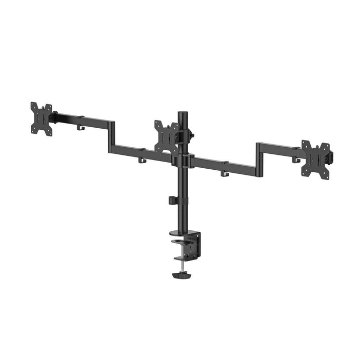HAMA 3-Monitor Stand, Adjustable Height, 13" - 27"