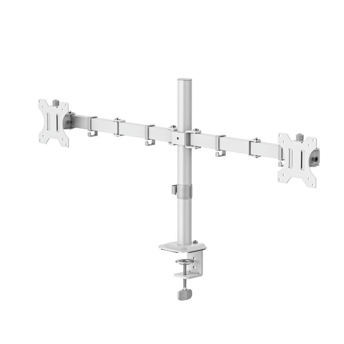 HAMA 2-Monitor Desk Stand, Adjustable, 13" - 35", 12 kg, White