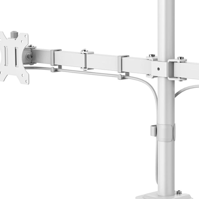 HAMA 2-Monitor Desk Stand, Adjustable, 13" - 35", 12 kg, White