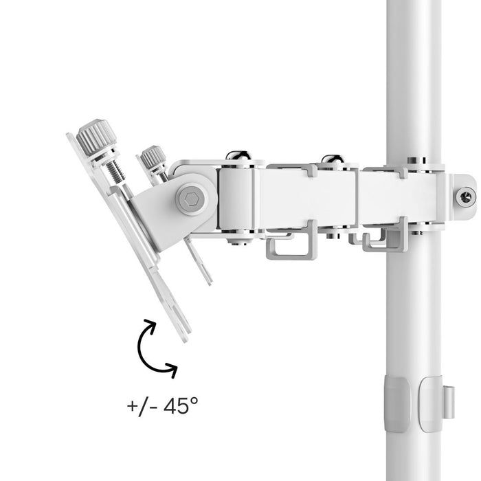 HAMA 2-Monitor Desk Stand, Adjustable, 13" - 35", 12 kg, White
