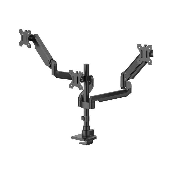 HAMA 3-Monitor Desk Stand, 17"-32", Gas Spring, Fully Mobile, Black