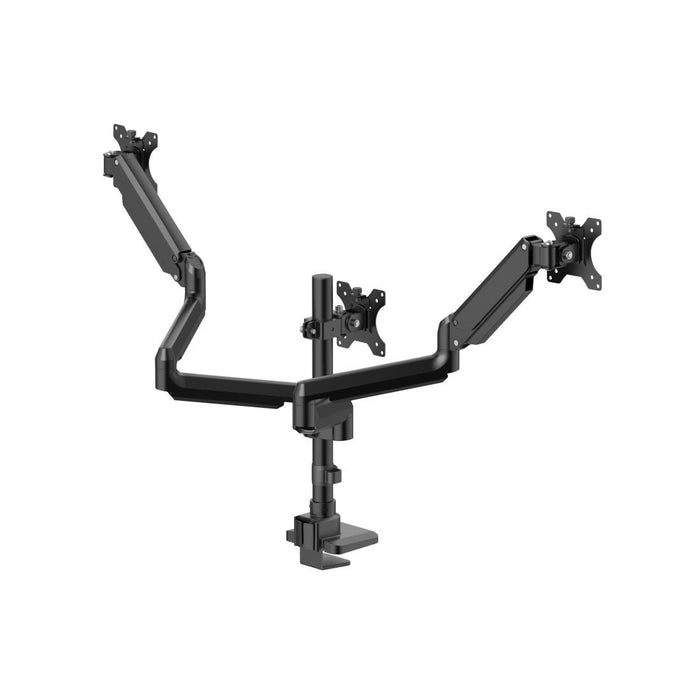 HAMA 3-Monitor Desk Stand, 17"-32", Gas Spring, Fully Mobile, Black