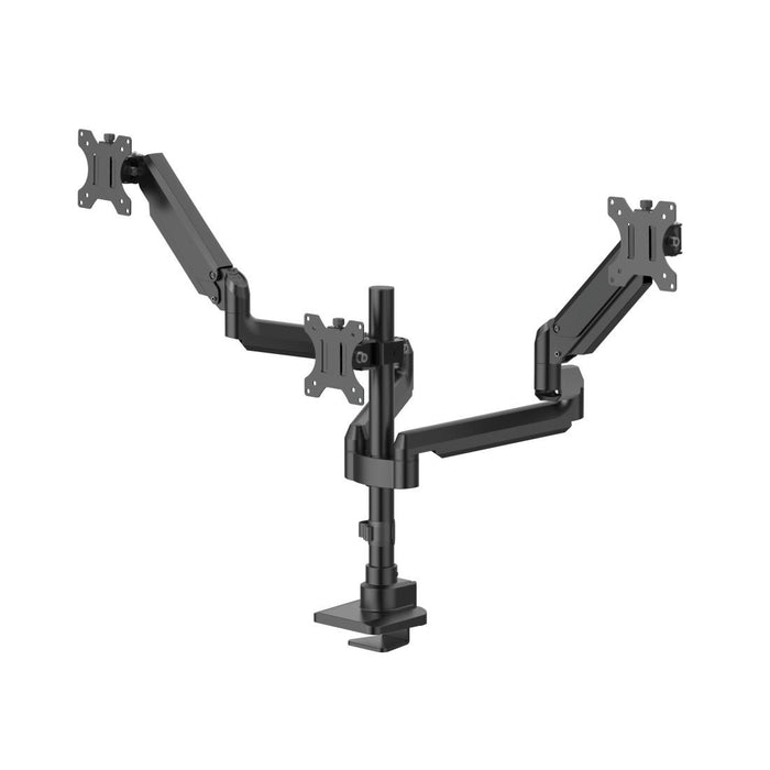HAMA 3-Monitor Desk Stand, 17"-32", Gas Spring, Fully Mobile, Black