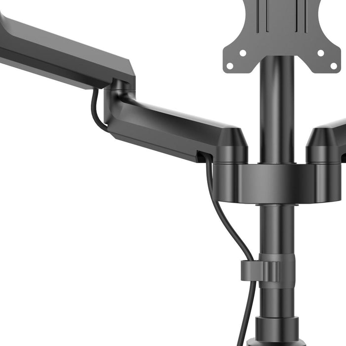 HAMA 3-Monitor Desk Stand, 17"-32", Gas Spring, Fully Mobile, Black