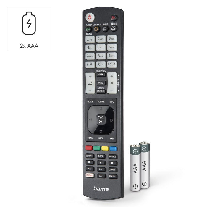 HAMA Universal remote for LG TV, Illuminated buttons, learnable