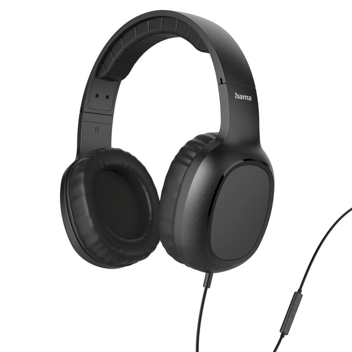 HAMA Headphones with microphone "Fun C", USB-C, cable guide on one side, black
