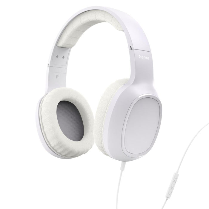 HAMA Headphones with microphone "Fun C", USB-C, cable guide on one side, white