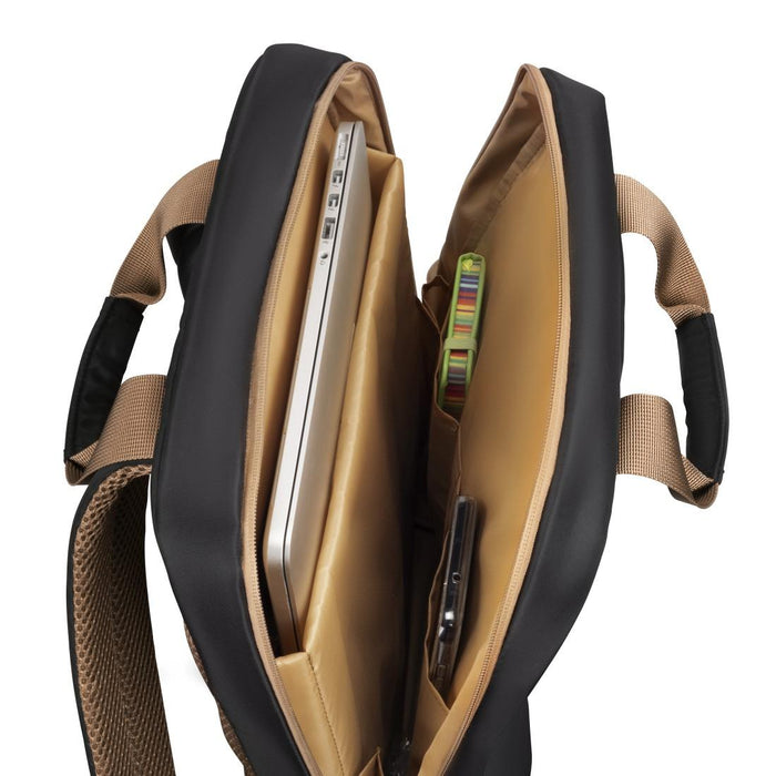 HAMA Laptop backpack "Ultra Lightweight", up to 41 cm (16.2"), black with brown