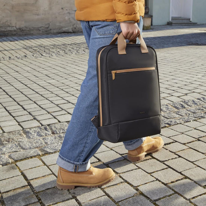 HAMA Laptop backpack "Ultra Lightweight", up to 41 cm (16.2"), black with brown