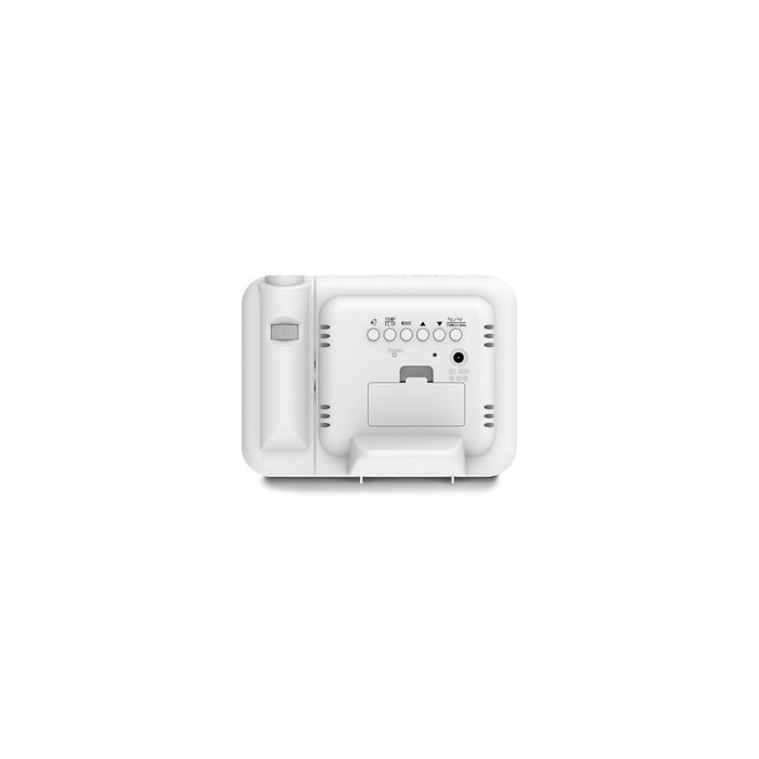 HAMA Alarm clock with projector "Hvar", digital radio-controlled alarm clock, wall or ceiling projection, white