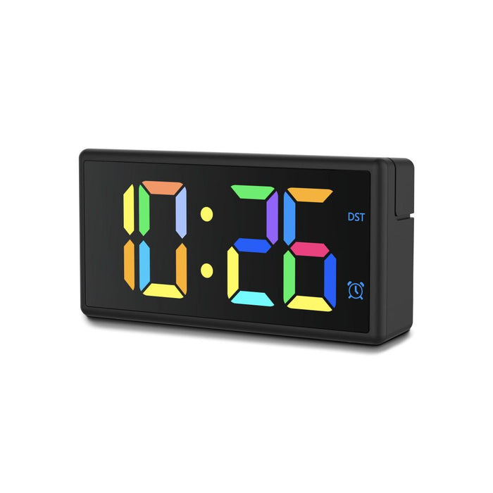 HAMA Digital clock "Ibiza", multi-color display, with USB charging function