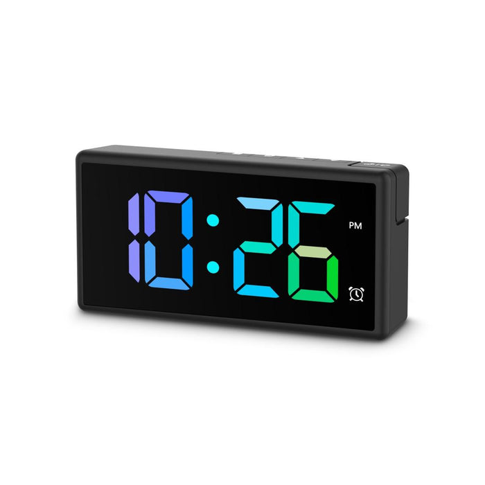 HAMA Digital clock "Ibiza", multi-color display, with USB charging function
