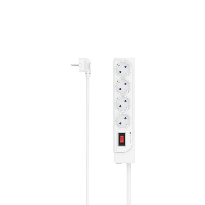 HAMA Power strip, 4-socket, surge protection, white