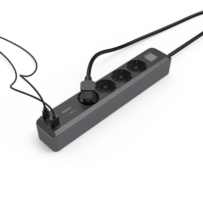 Splitter, 4-sockets, USB-C/A 65 W, PD, HAMA-223189