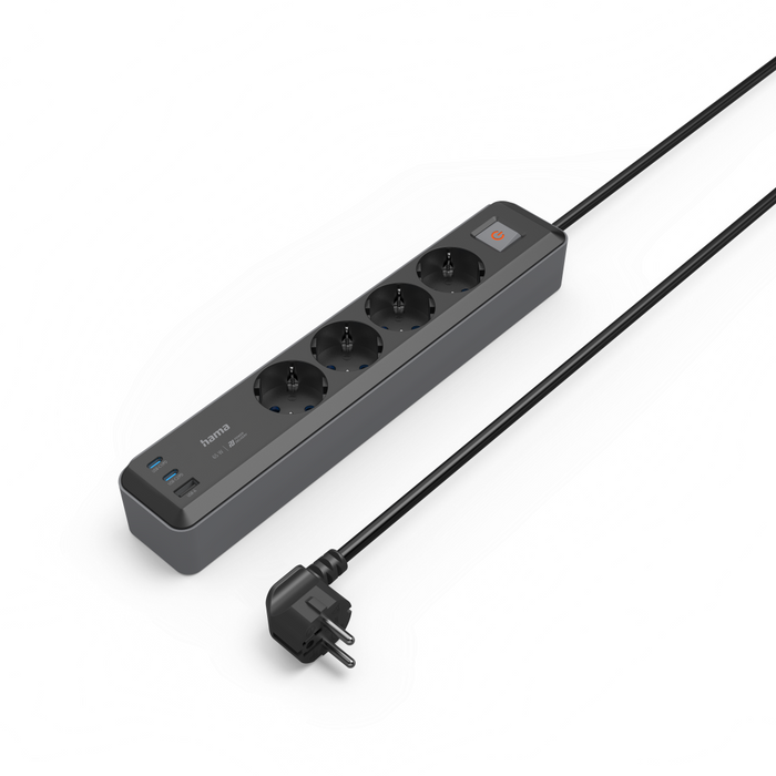 Splitter, 4-sockets, USB-C/A 65 W, PD, HAMA-223189