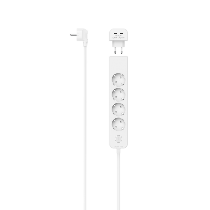 HAMA Splitter 5 sockets, 17 W, 2xUSB-C, 223191