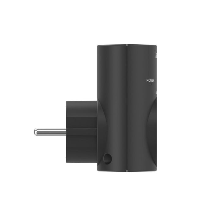 HAMA Socket with built-in surge protection, black