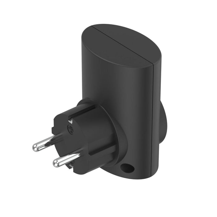 HAMA Socket with built-in surge protection, black
