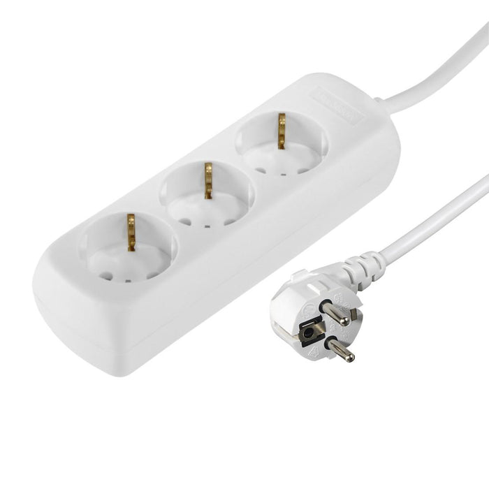 HAMA 3-socket power strip, 1.4m, white
