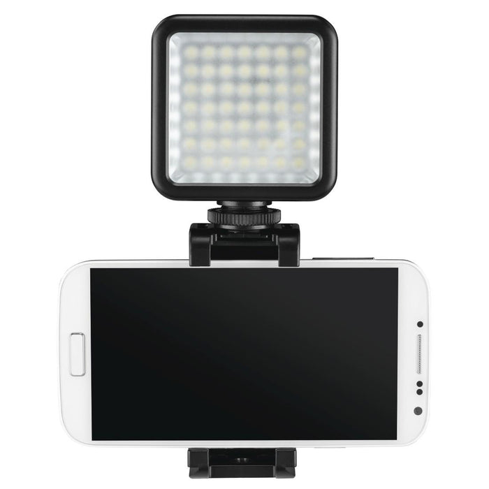 LED lamp Hama 49 BD, for additional lighting of recordings with camera and smartphone, Black