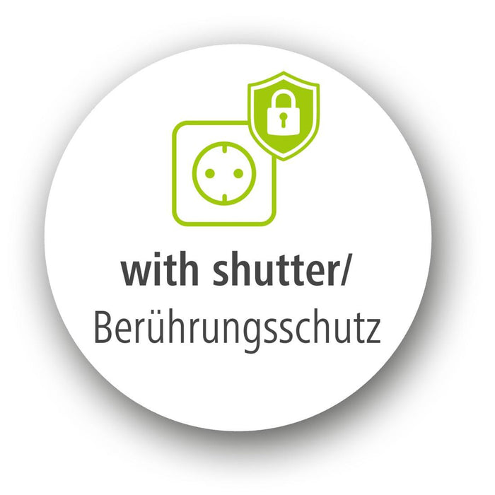 Extension power cable HAMA Profi, Shuko male, Shuko female, 3 m, White