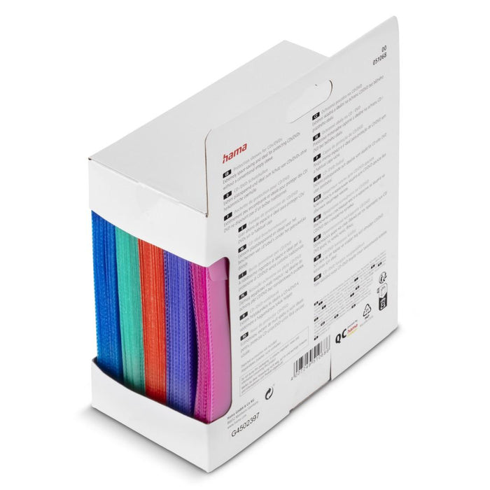HAMA Protective envelopes for CD/DVD, 100 pcs., colored