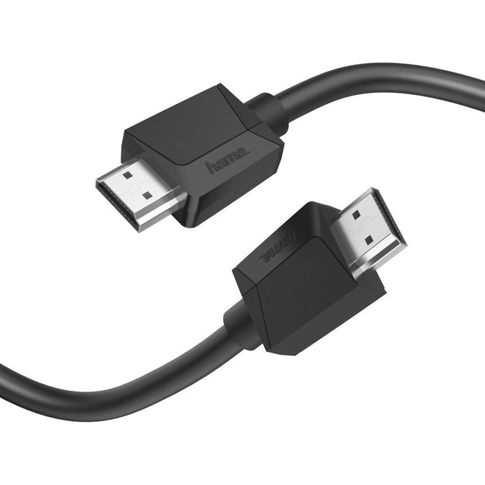 Cable HAMA High-Speed, HDMI male - HDMI male, 4K, 18GB/s, Ethernet, 5 m, Posl. connectors, Black
